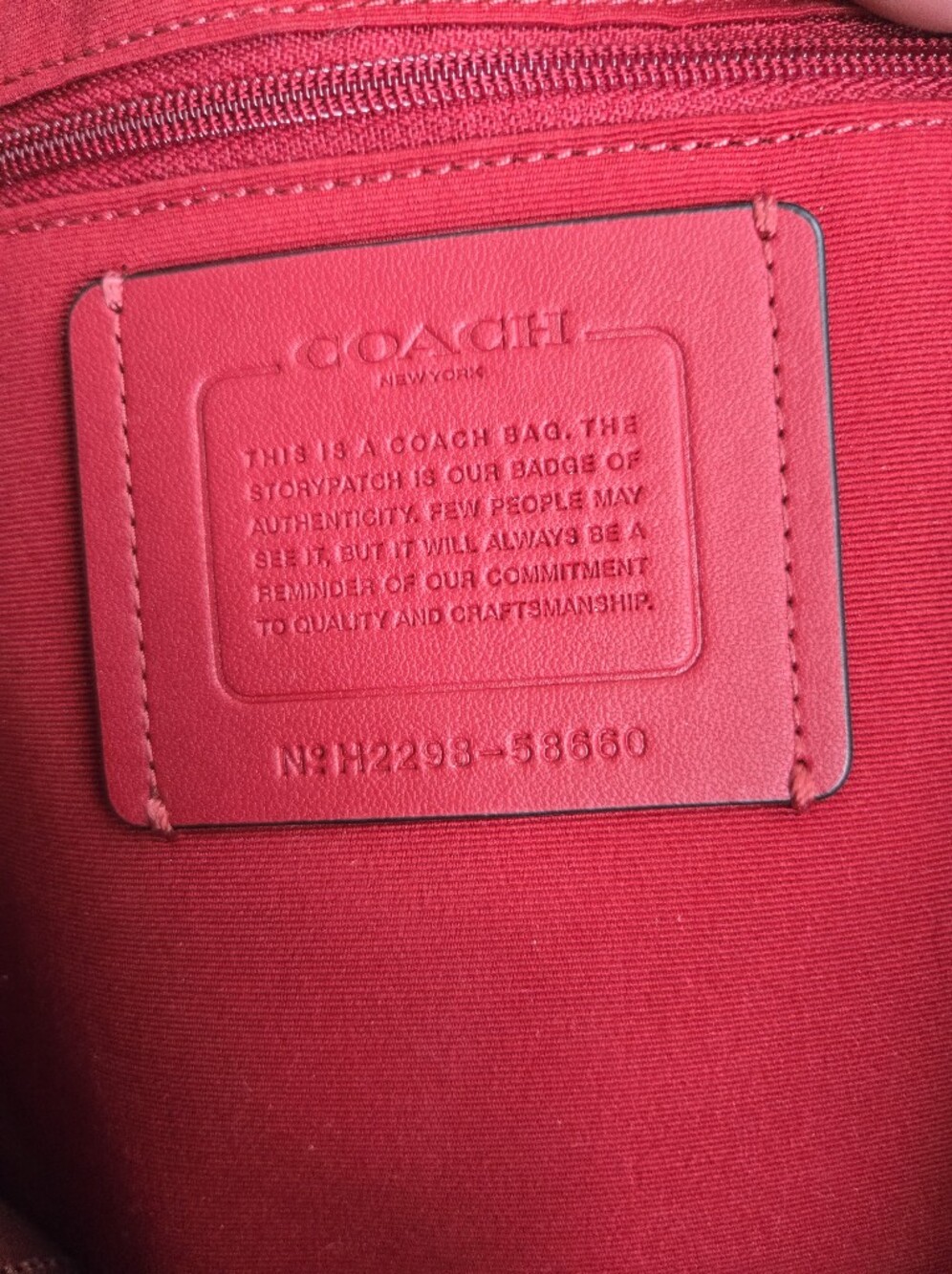 COACH Derby Tote Black Leather Red Suede Interior Back To School Laptop Bag 5866 - Picture 2 of 13